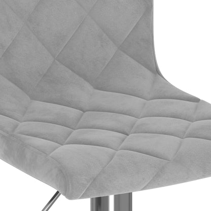 Bar Stools 2 pcs Light Grey Velvet