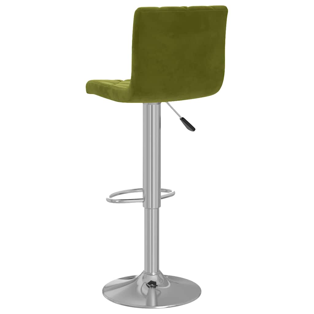 Bar Stools 2 pcs Light Green Velvet