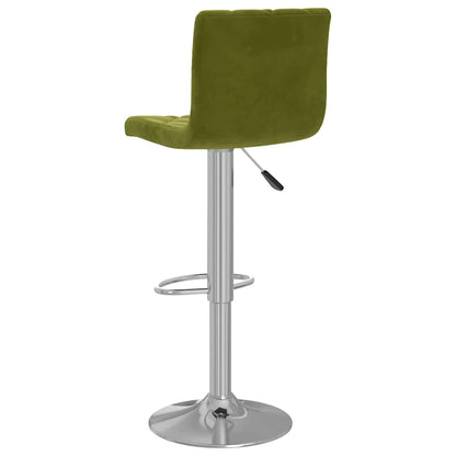 Bar Stools 2 pcs Light Green Velvet