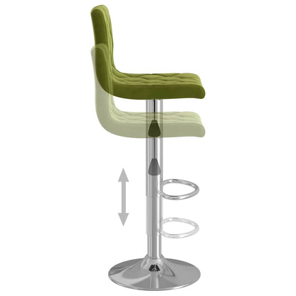Bar Stools 2 pcs Light Green Velvet