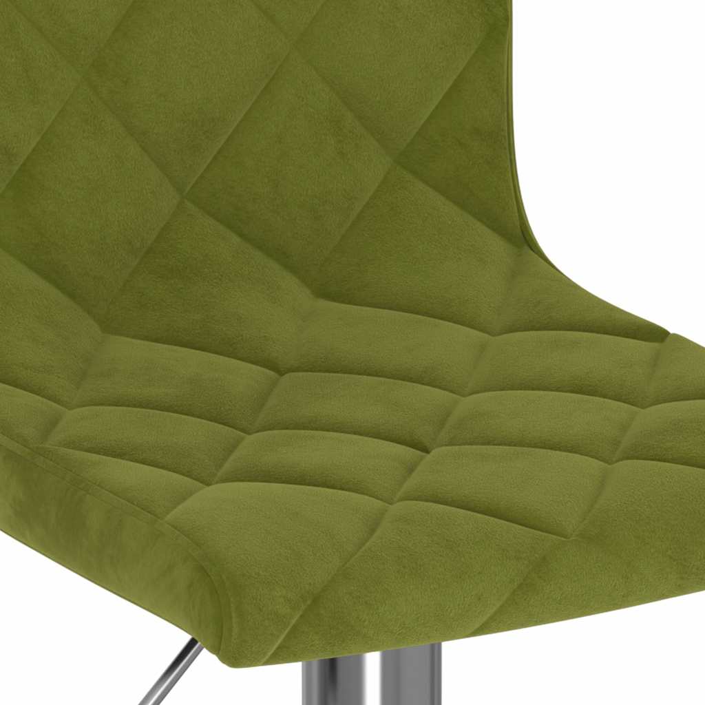 Bar Stools 2 pcs Light Green Velvet