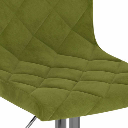 Bar Stools 2 pcs Light Green Velvet
