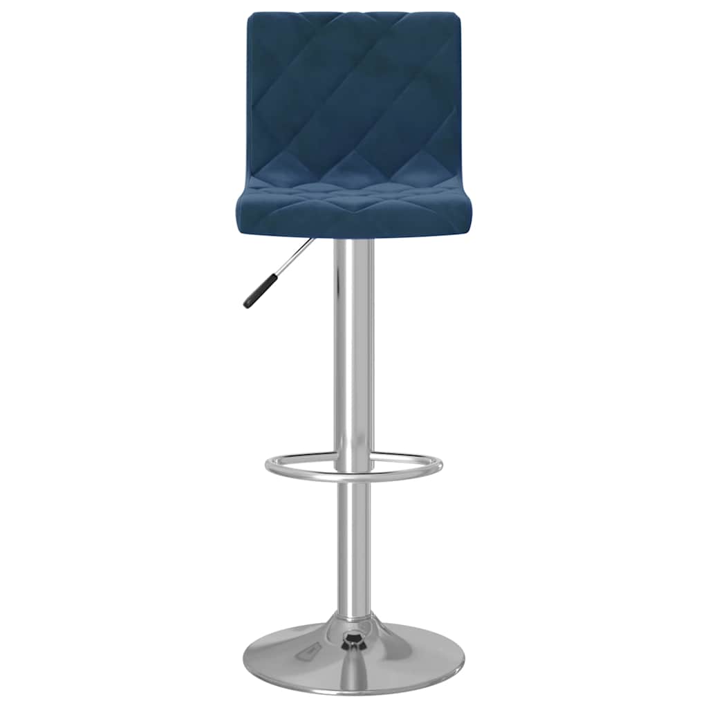 Bar Stools 2 pcs Blue Velvet