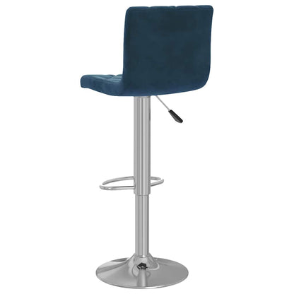 Bar Stools 2 pcs Blue Velvet