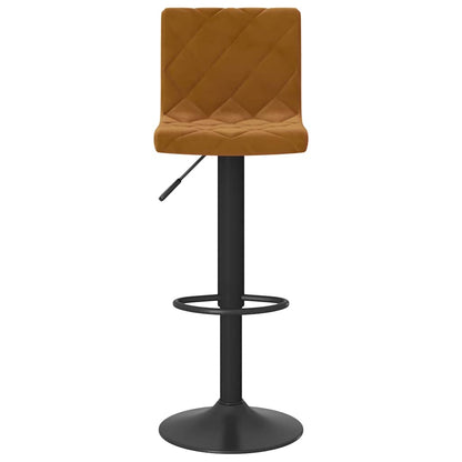 Bar Stools 2 pcs Brown Velvet