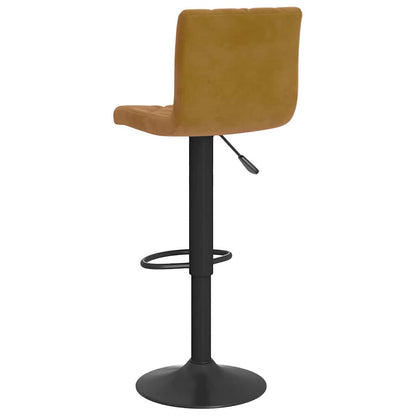 Bar Stools 2 pcs Brown Velvet