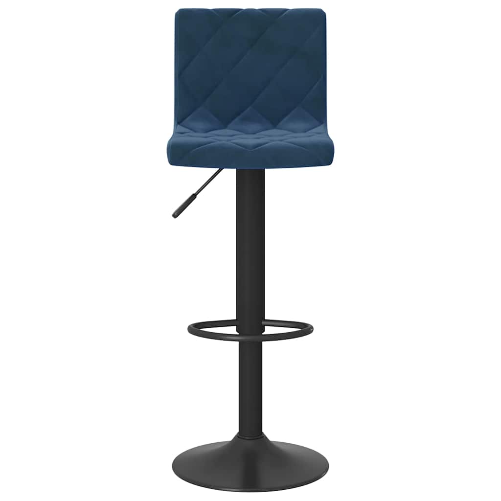 Bar Stools 2 pcs Blue Velvet