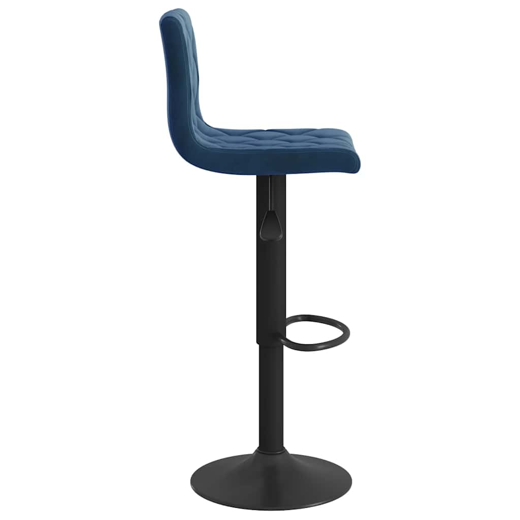 Bar Stools 2 pcs Blue Velvet