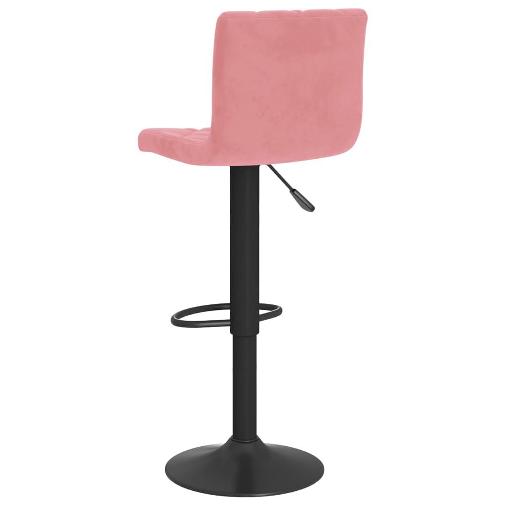 Bar Stools 2 pcs Pink Velvet