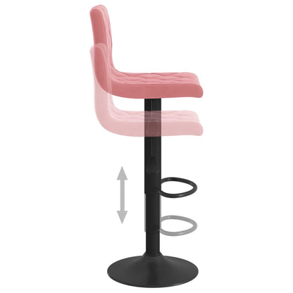 Bar Stools 2 pcs Pink Velvet