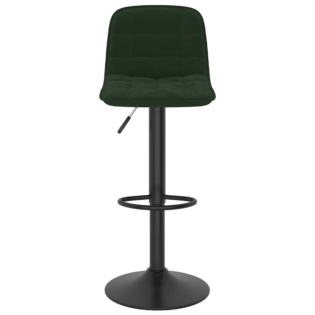 Bar Stools 2 pcs Dark Green Velvet