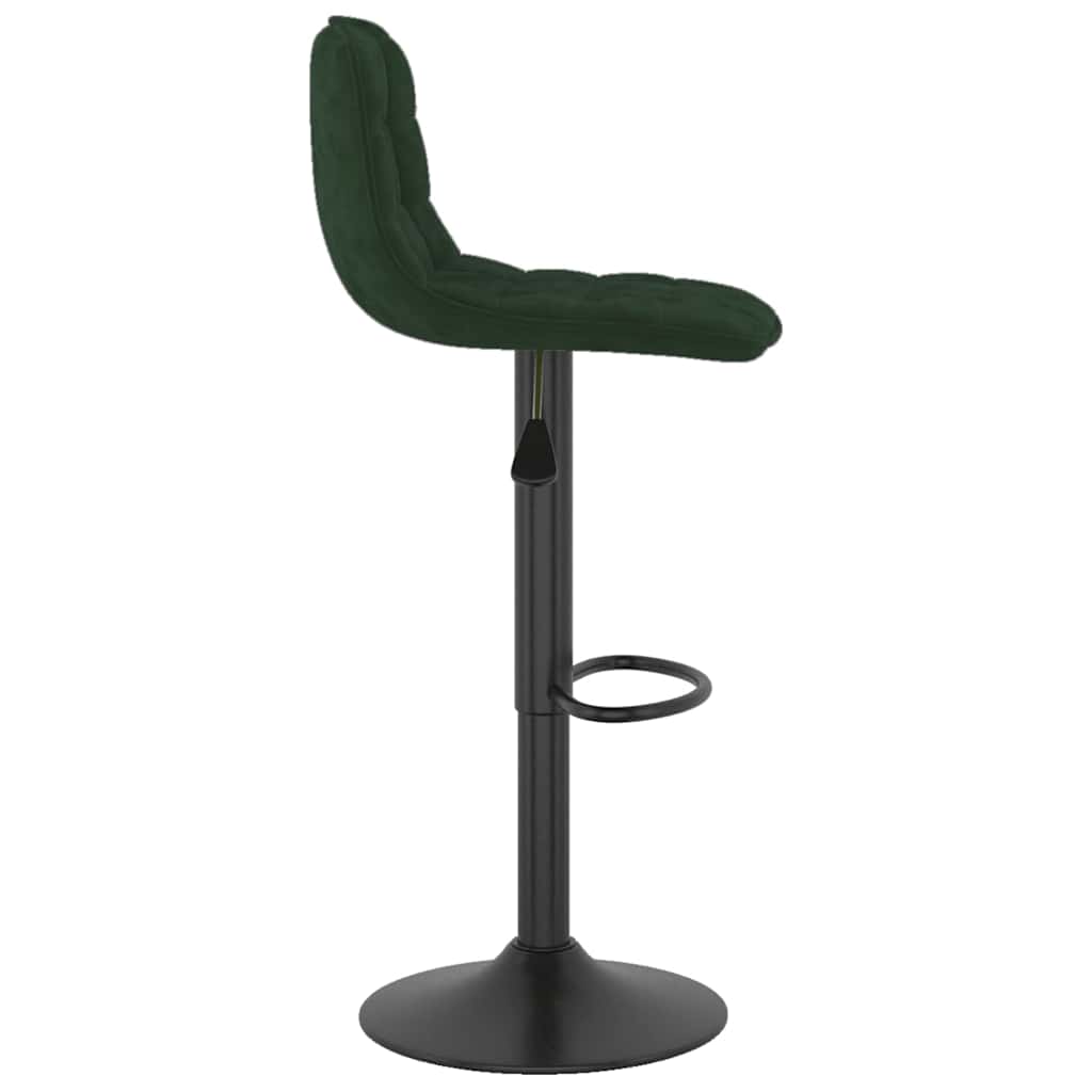 Bar Stools 2 pcs Dark Green Velvet