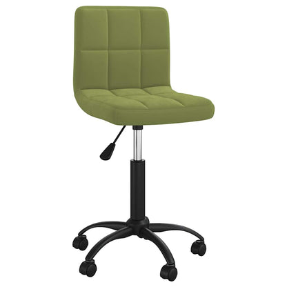 Swivel Office Chair Light Green Velvet