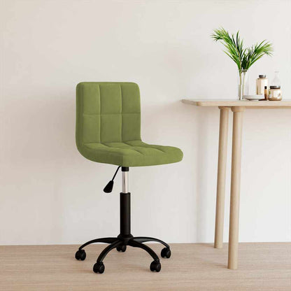 Swivel Office Chair Light Green Velvet