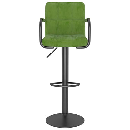 Bar Stool Light Green Velvet