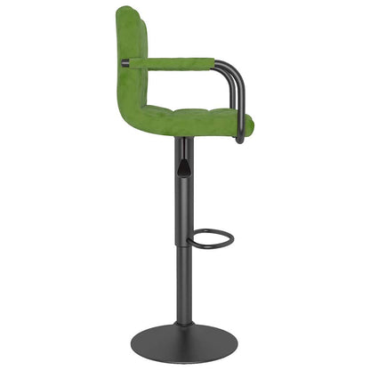 Bar Stool Light Green Velvet