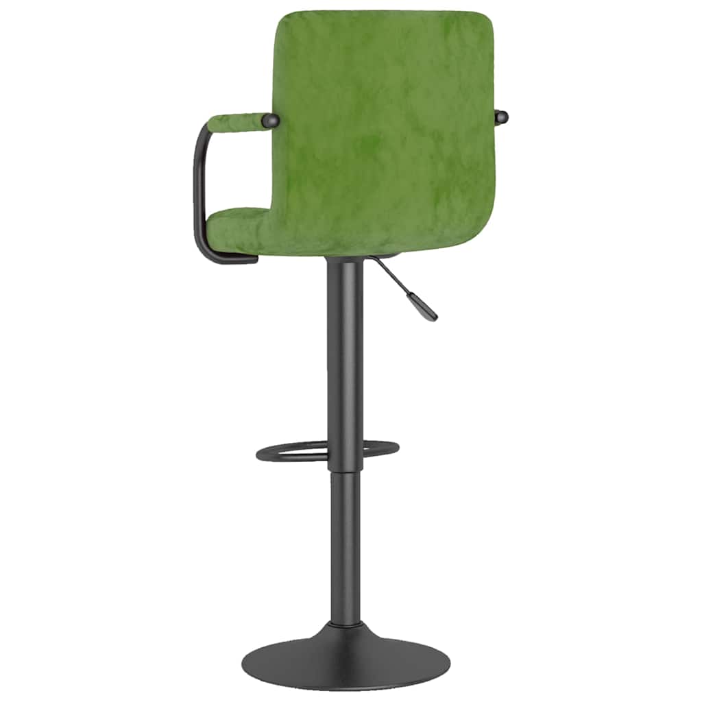 Bar Stool Light Green Velvet