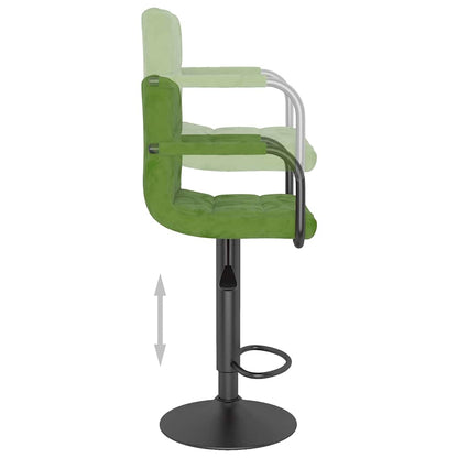Bar Stool Light Green Velvet
