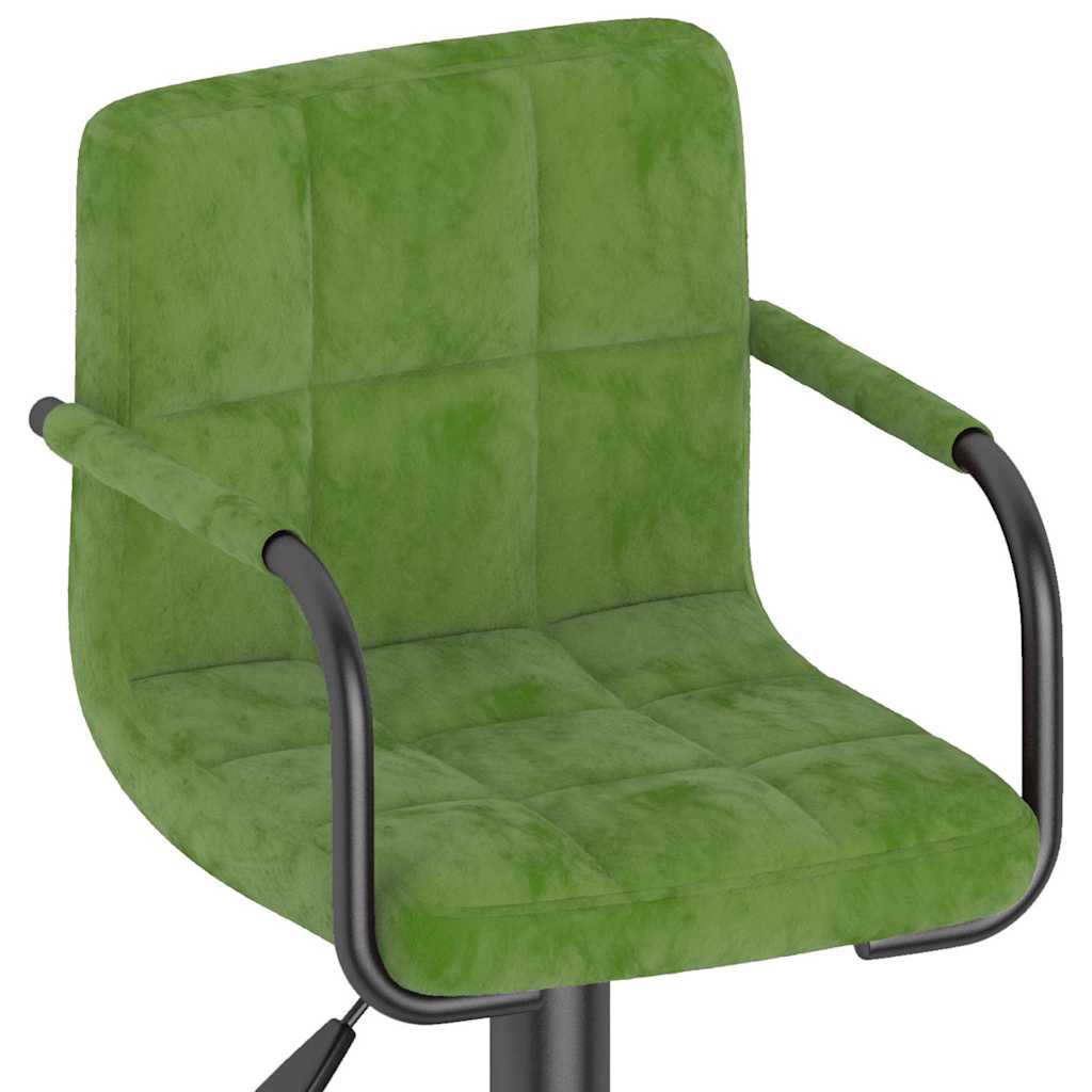 Bar Stool Light Green Velvet