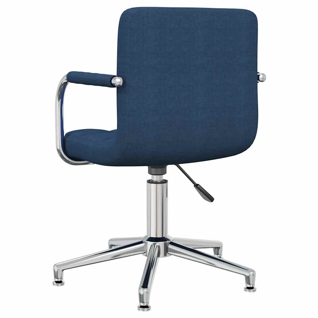 Swivel Office Chair Blue Fabric
