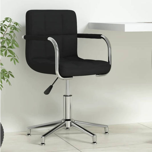 Swivel Office Chair Black Fabric
