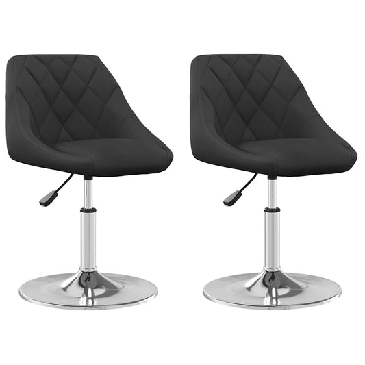 Swivel Dining Chairs 2 pcs Black Velvet