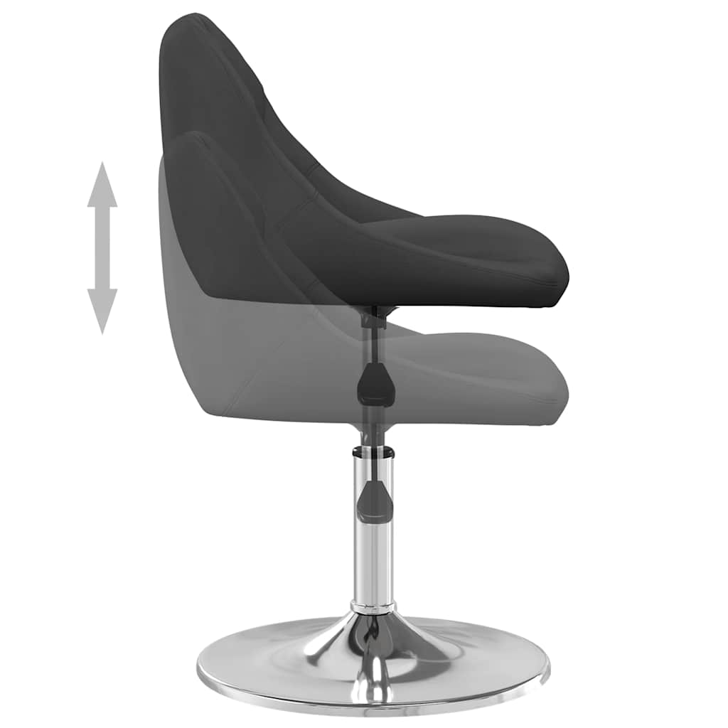 Swivel Dining Chairs 2 pcs Black Velvet