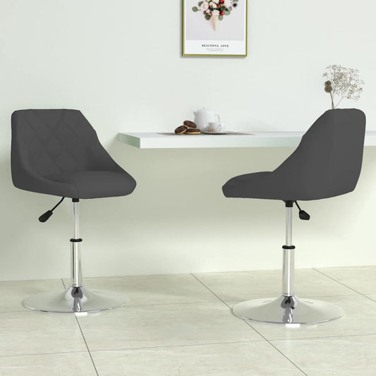 Swivel Dining Chairs 2 pcs Black Velvet