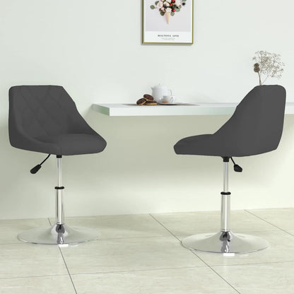 Swivel Dining Chairs 2 pcs Black Velvet