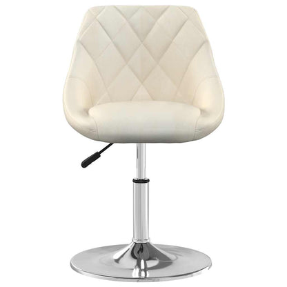 Swivel Dining Chairs 2 pcs Cream Velvet