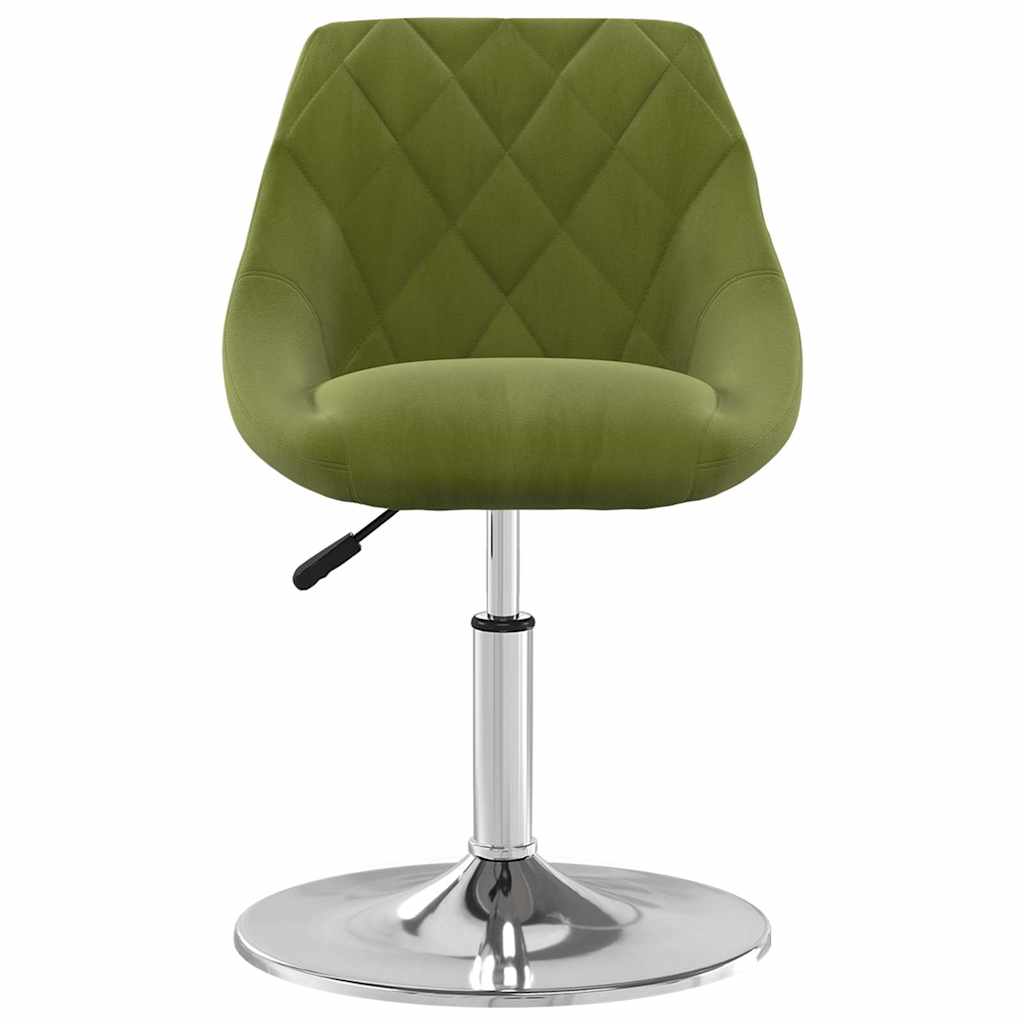 Swivel Dining Chairs 2 pcs Light Green Velvet