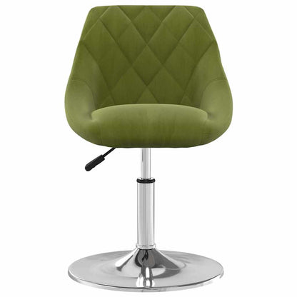 Swivel Dining Chairs 2 pcs Light Green Velvet