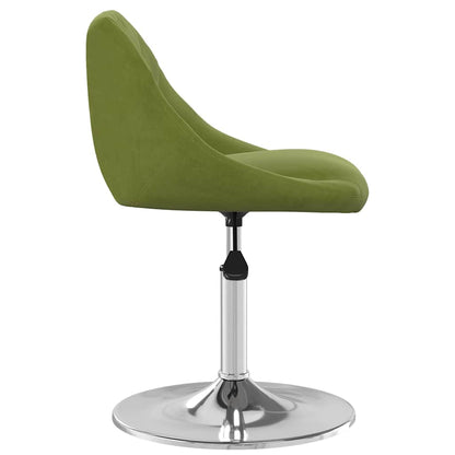 Swivel Dining Chairs 2 pcs Light Green Velvet
