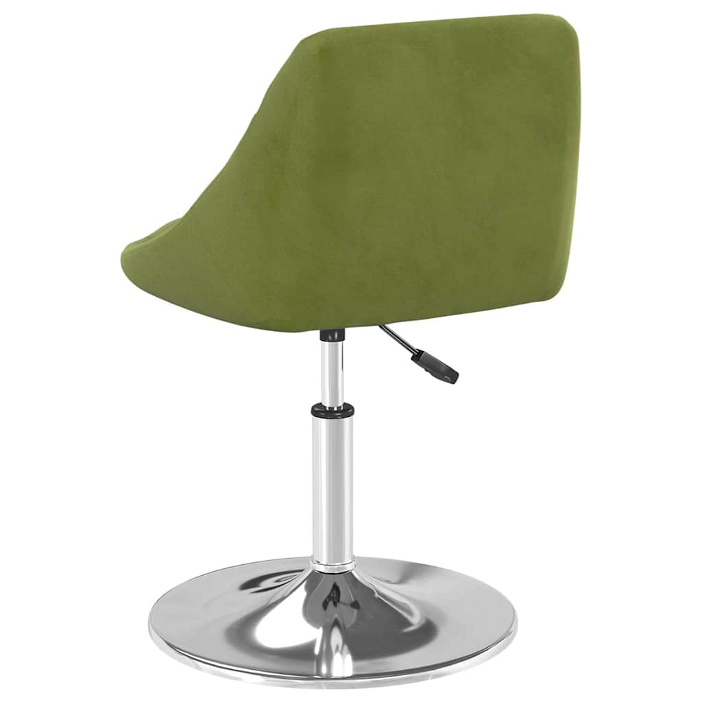 Swivel Dining Chairs 2 pcs Light Green Velvet