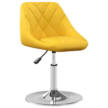 Swivel Dining Chairs 2 pcs Mustard Yellow Velvet