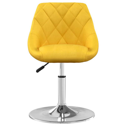 Swivel Dining Chairs 2 pcs Mustard Yellow Velvet