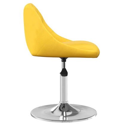 Swivel Dining Chairs 2 pcs Mustard Yellow Velvet