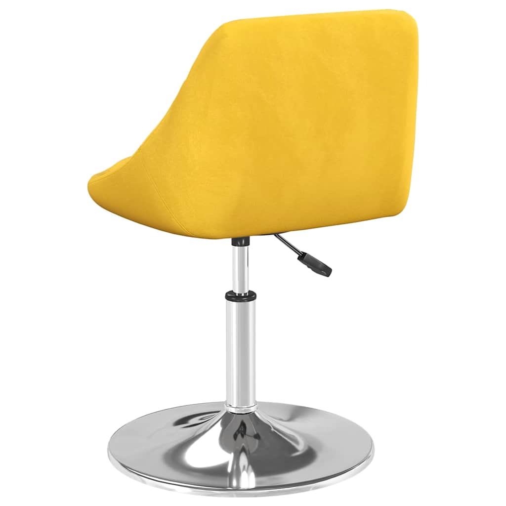 Swivel Dining Chairs 2 pcs Mustard Yellow Velvet