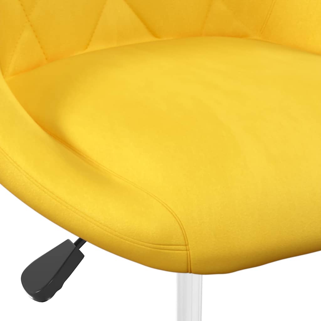 Swivel Dining Chairs 2 pcs Mustard Yellow Velvet