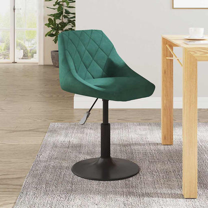 Bar Stool Dark Green Velvet