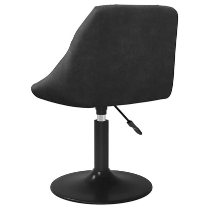 Swivel Dining Chairs 2 pcs Black Velvet