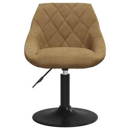 Swivel Dining Chairs 2 pcs Brown 46 x 44 x 77.5 cm Faux leather