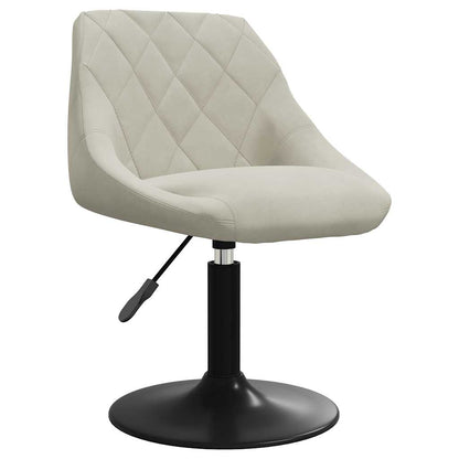 Swivel Dining Chairs 2 pcs Cream Velvet