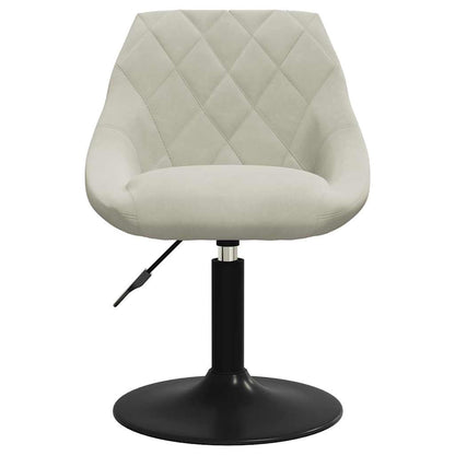 Swivel Dining Chairs 2 pcs Cream Velvet