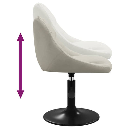 Swivel Dining Chairs 2 pcs Cream Velvet