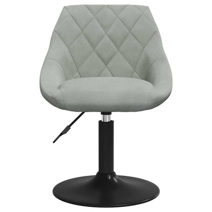 Swivel Dining Chairs 2 pcs Light Grey Velvet