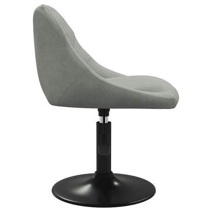 Swivel Dining Chairs 2 pcs Light Grey Velvet