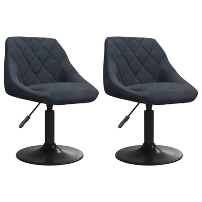 Swivel Dining Chairs 2 pcs Dark Grey Velvet