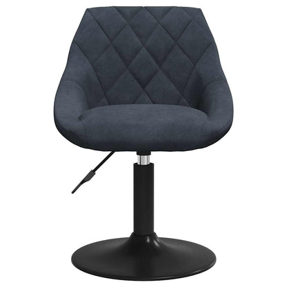 Swivel Dining Chairs 2 pcs Dark Grey Velvet