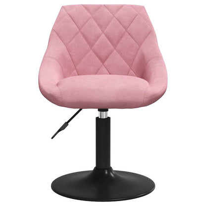 Swivel Dining Chairs 2 pcs Pink Velvet